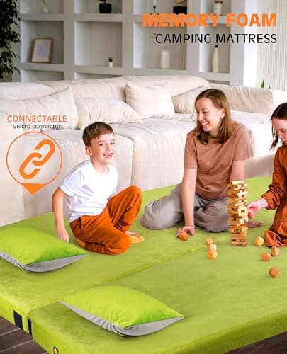 Gaialoop 3 Inch Memory Foam Camping Mattress, Dual Layer Thick Sleeping Camp Pad for Car Tent Cot, Roll-Up Portable Glamping Floor Bed for Guests Sleepover[Kid: 62 * 23 * 3"] thumbnail 5