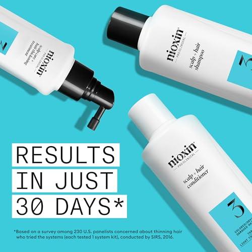 Nioxin Scalp + Hair Thickening System 3 | For Colored or Damaged Hair with Light Thinning | With Niacinamide and Biotin | Trial Size | 1 Month Supply thumbnail 4