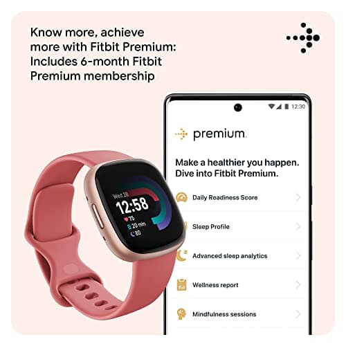 Fitbit Versa 4 Fitness Smartwatch with Daily Readiness - 3-Month Google Health Premium Membership Included - GPS, 24/7 Heart Rate, 40+ Exercise Modes, Sleep Tracking - Pink Sand/Co thumbnail 5