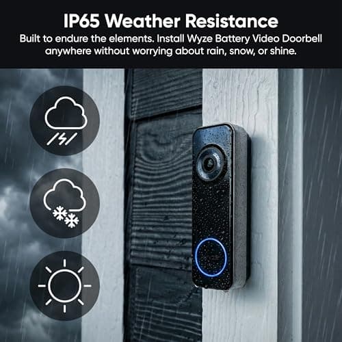 Wyze Battery Video Doorbell Wireless Camera, 1536x1536 HD+ with Color Night Vision, 2-Way Audio, 1:1 Head-to-Toe View, Person/Vehicle/Package Monitor, Wire-Free/Wired Option, 1 Min thumbnail 7