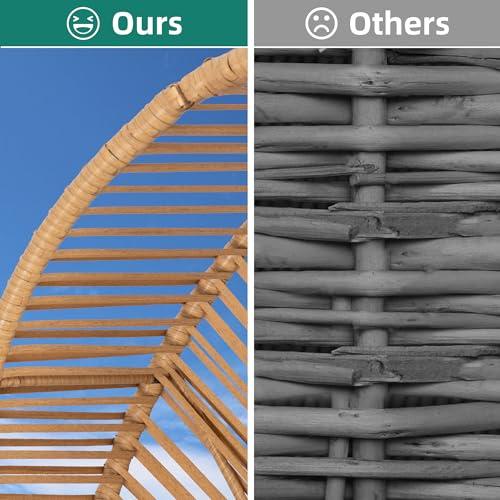 Sillón Huevo Shintenchi de Ratán para Exterior con Cojín