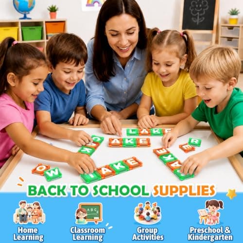 Bloques Magnéticos Educativos de Letras para Niños