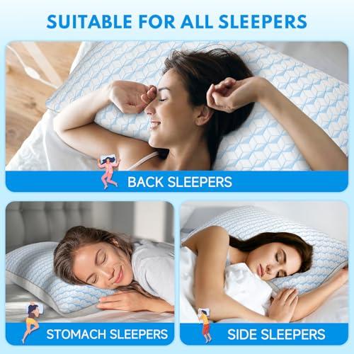 Almohadas HEYCUZI Queen Size (Par) – Suaves, Tipo Pluma, Refrescantes