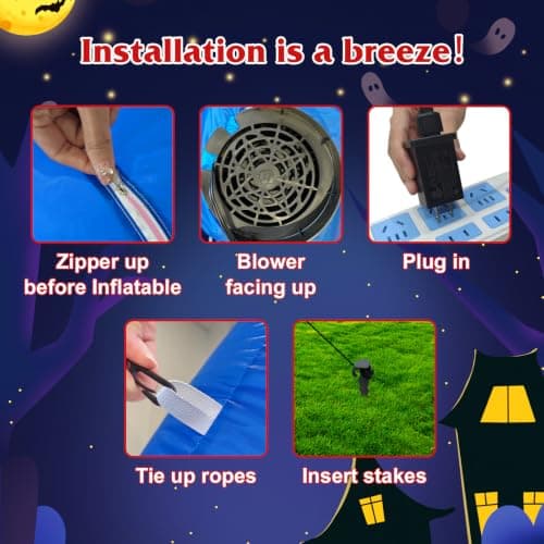Miniatura de Arco Inflable de Tiburón para Halloween de 3 Metros con Luces LED 7