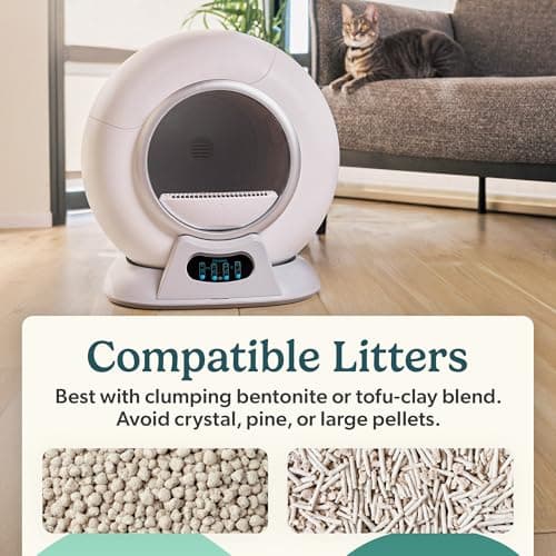 Petcove Automatic Self Cleaning Litter Box for Multiple Cats - PurrTek with Smart App Control (5GHz Wi-Fi), Triple Odor Control, Quiet Operation & Advanced Safety Sensors thumbnail 10