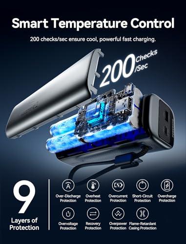 VENTION Powerhive Laptop Power Bank, 165W 20000mAh, Built-in and Extra 240W USB-C Cables, Portable Laptop Charger, Digital Display, for iPhone 17/16/15/14/13 Pro Max, MacBook, Dell thumbnail 5