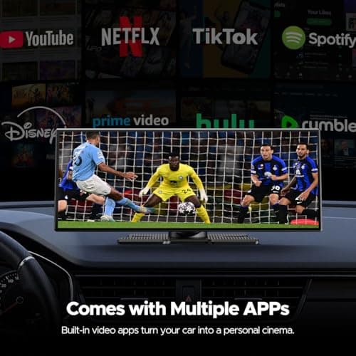 Pantalla Volam 11'' Inalámbrica: CarPlay, Android Auto, Netflix y Cámara