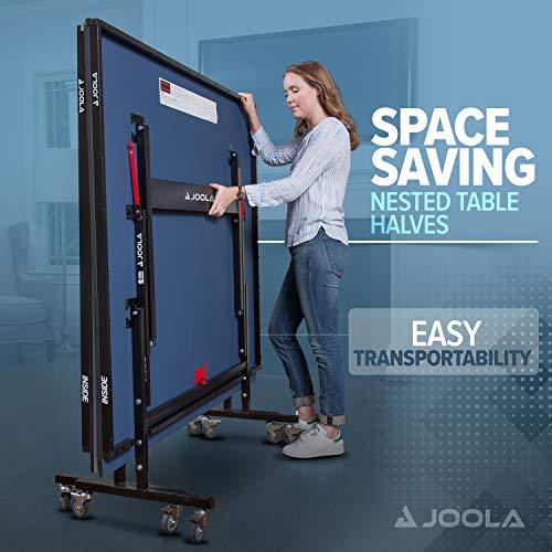 JOOLA Inside Professional MDF Indoor Ping Pong Table with Quick Clamp Table Tennis Net and Post Set - 10 Minute Easy Assembly - Tournament Quality - Foldable with Single Player Pla thumbnail 4