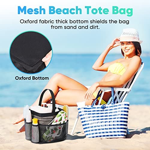 EUDELE Mesh Shower Caddy Portable for College Dorm Room Essentials, Shower Caddy Dorm with 8-Pocket Large Capacity for Beach, Swimming, Gym, Travel essentials thumbnail 5