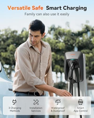 Cargador EV WOLFBOX WE48 Nivel 2 (48A) con NEMA 14-50, App y RFID