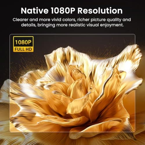 HAPPRUN Native 1080P Bluetooth Projector thumbnail 2