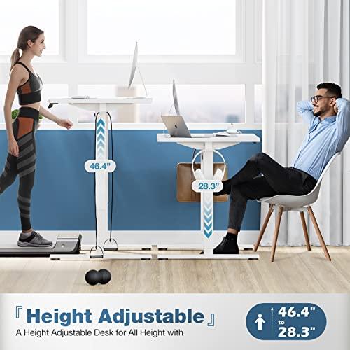Sweetcrispy Electric Standing Desk Adjustable Height, 40x24 Inch Sit Stand Up Home Office Desks Computer Workstation PC Work Table with 3 Memory Preset Splice Wood Board Metal Fram thumbnail 5