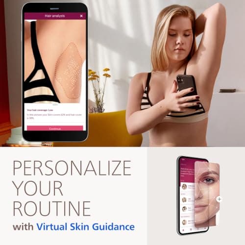 Philips Lumea IPL — Salon-like Laser Hair Removal, Permanent Hair Reduction Device At Home for Body & Facial Hair Removal for Women with Unique UV Filter for Face — 5 Settings, Ski thumbnail 8