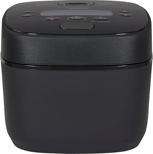 Zojirushi NW-QAC10 5.5-Cup Capacity Flat-Top Induction Cooker and Warmer with Custom Cooking Pan, Double Non-Stick Coating for Easy Clean-Up (Black)