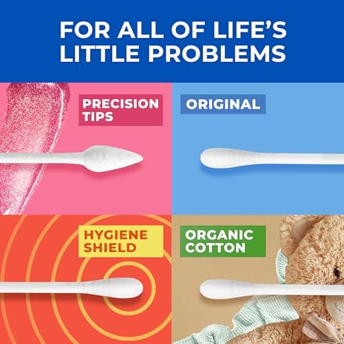 Hisopos de Algodón Q-tips Originales, 500 Unidades, Hogar, Primeros Auxilios y Belleza