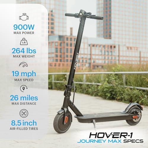 Hover-1 Journey Max Adult Electric Scooter with 700W Brushless Dual Motor Hill Climber, 19 mph Max Speed, and 26 Mile Range Commuter Scooter For Adults and Teens.