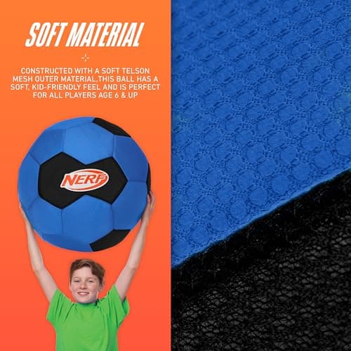 Nerf Mega Ball - 20" Inch Big Outdoor Kids Kickball, Soccer Ball, Dodgeball for Backyard Games - Giant Multi Sport Toy for Outdoor + Lawn Games - NO Pump Included