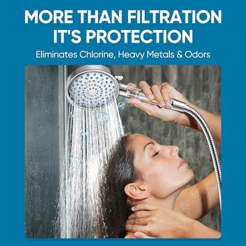 Miniatura de Regadera Filtrada Cobbe Alta Presión con Ducha de Mano, 7 Modos y Filtros para Agua Dura 2