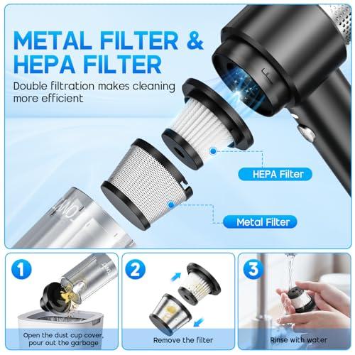 Miniatura de Aspiradora de Auto Portátil JONYJ 2 en 1 (Aspiradora y Soplador) 5