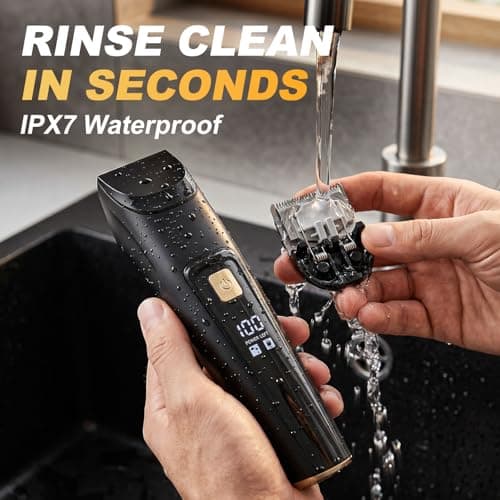 RICAF Beard Trimmer for Men,Fast Charge 4-in-1 Kit,18 Lengths,Gift for Men | Waterproof Mustache Grooming Kit, Rechargeable Beard Hair Nose Ear & Body Trimmer, Face Shaver, gift for men,husband & fath