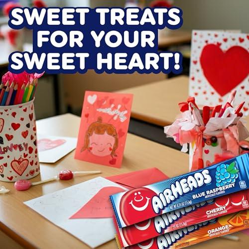 Airheads Mini Barras Surtidas San Valentín con Tarjetas (26 pzas)