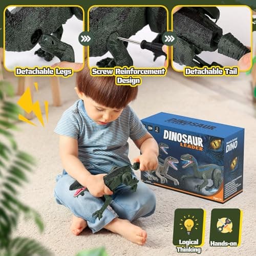 Rcfunkid Dinosaur Toys for Kids, 2.4GHz Remote Control Dinosaur with Walking, Realistic Sounds, Demo Mode, Rechargeable Jurassic Toys for 3-5, 5-7, 8-12, Birthdays, Parties, Christ thumbnail 7