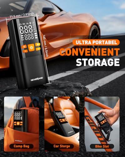 Miniatura de Inflador de Llantas Portátil NEVERLAND Inalámbrico y 12V con Autoapagado 7