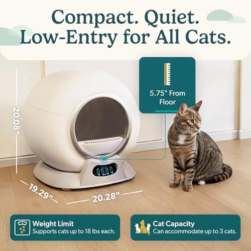 Petcove Automatic Self Cleaning Litter Box for Multiple Cats - PurrTek with Smart App Control (5GHz Wi-Fi), Triple Odor Control, Quiet Operation & Advanced Safety Sensors thumbnail 4