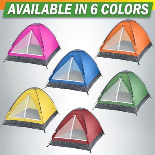 2 Person Camping Tent with Rain Fly and Carrying Bag - Lightweight Outdoor Tent for Backpacking, Hiking, or Beach Use by Wakeman Outdoors (Green) thumbnail 9