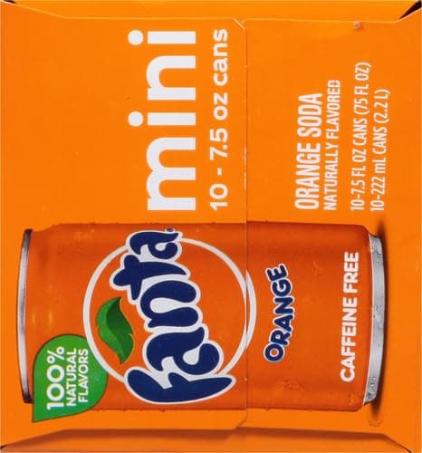 Fanta Orange Soda Fruit Flavored Soft Drink, 7.5 fl oz, 20 Pack