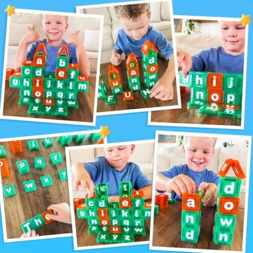 Bloques Magnéticos Educativos de Letras para Niños