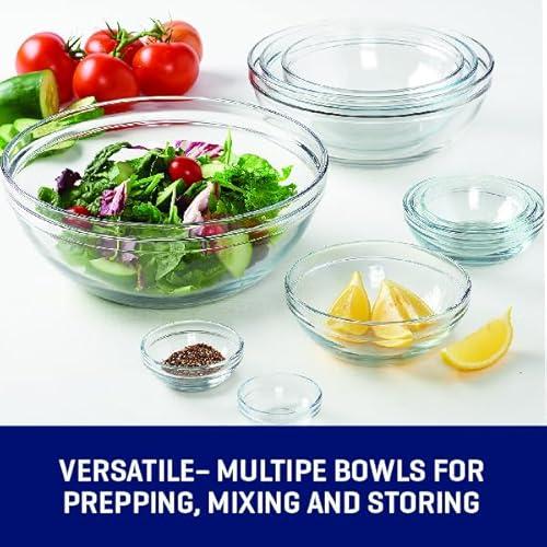 Anchor Hocking 10 Piece Mixing Bowl Set, Nesting Serving Bowls & Mixing Bowls (1 oz, 2 oz, 4 oz, 6 oz, 10 oz, 16 oz, 1 Qt, 1.5 Qt, 2.5 Qt, 3.5 Qt) thumbnail 5