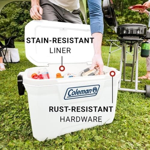 Coleman Classic Series 52qt Marine Cooler, Fully Insulated Lid & Body Keeps Ice up to 3 Days, Holds up to 80 Cans thumbnail 3