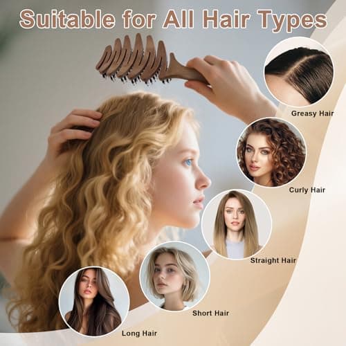 Lynnieëlle Boar Bristle Flexi Detangler Brush, Hair Brushes for Women | Extra Gentle on Sensitive Scalp, Wet & Dry Use for Fine Hair, Vented Brush for Women, Men & Kids - A Great Gift thumbnail 4