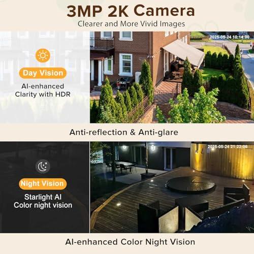 Cámara de Seguridad STSVA 3MP 2K para Ventana con Visión Nocturna a Color y WiFi Dual