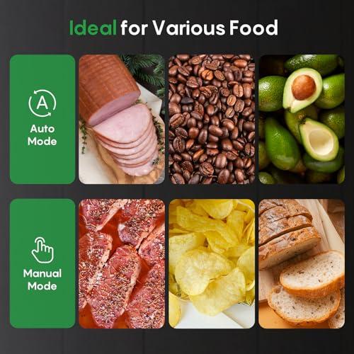 FRESKO Vacuum Sealer Machine with Automatic Bag Detection, 0.2-inch widened heating strip, Compact Food Sealer, Easy to Use, Starter Kit thumbnail 2