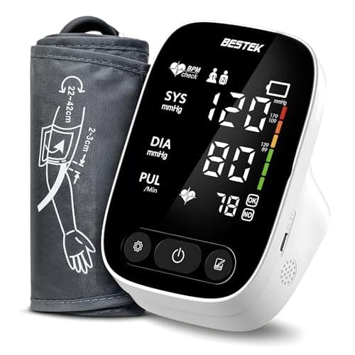 BESTEK Blood Pressure Monitor, Automatic Arm Blood Pressure Monitors for Home Use, Digital Large LED Voiced Broadcast BP Cuff Comfortable and Portable for Home Travel (9"-17" Adjus thumbnail 8