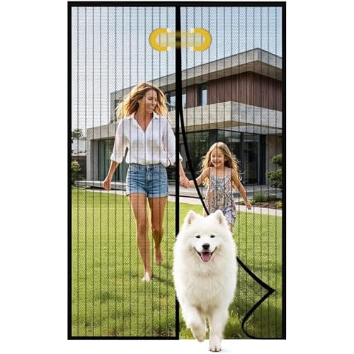 Door Net Screen with Magnet, Fits 36" x 82" Doors, 36 Magnets Auto Close