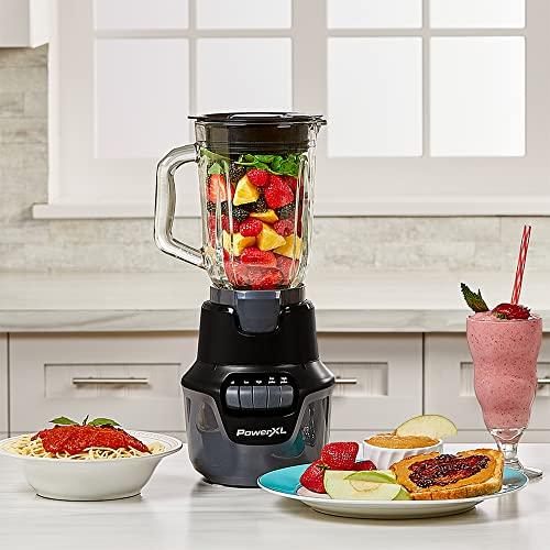 PowerXL Boost Blender, 4 Speed, 800 Watts, 48-oz Glass Jar, Black