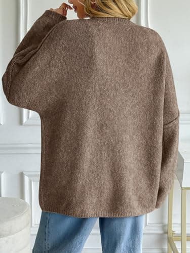 LILLUSORY Womens Oversized Chunky Cardigan Sweaters 2026 Fall Cozy Jacket | Cute Long Sleeve Old Money Clothes, Trendy Travel Airport Outfits, Winter Fashion Clothing