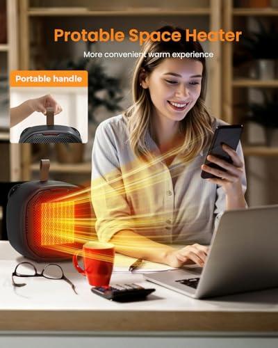 Miniatura de Calentador Cerámico Portátil Electactic con Termostato y Seguridad 7