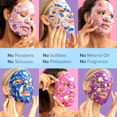 MAREE Collagen Facial Mask with Hyaluronic Acid — Sheet Face Mask Skincare — Centella Asiatica, Green & Red Algae Extract — Hydrating Facemask For Women Skin Care — Mascarillas Par thumbnail 8