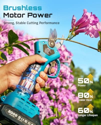 SEESII Electric Pruning Shears, 1.4" Cutting Cordless Pruner for Gardening thumbnail 5