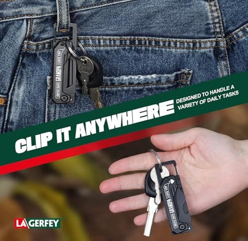 Grandpa Gifts for Christmas - Gifts for Grandpa, Keychain Multitool with 1.8inch Blade - Fathers Day Birthday Gift for Grandpas - Small Knife for Every Day Carry, Portable Tool for thumbnail 6