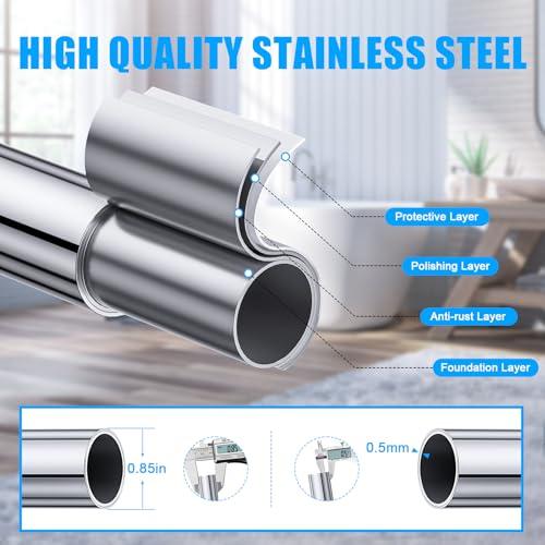 Barra de Cortina de Ducha TEECK Ajustable 32-80 pulg. - Sin Taladrar ni Óxido