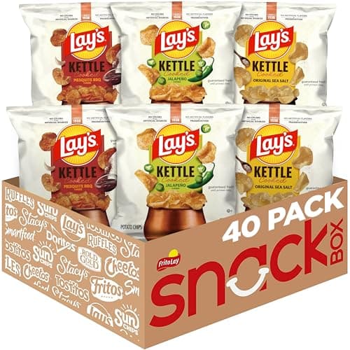 Lay's Kettle Cooked Papas Surtidas, 0.85 oz (Paquete de 40)
