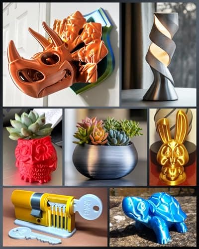 3D Printer Silk Filament, SUNLU Shiny Silk PLA Filament 1.75mm, Smooth Silky Surface, Great Easy to Print for 3D Printers, Dimensional Accuracy +/- 0.02mm, Silk Light Gold x4 4KG thumbnail 9
