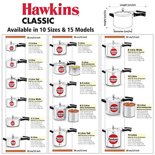 Hawkins 2 Litre Classic Pressure Cooker, Best Inner Lid Cooker, Small Cooker, Silver (CL20) thumbnail 6
