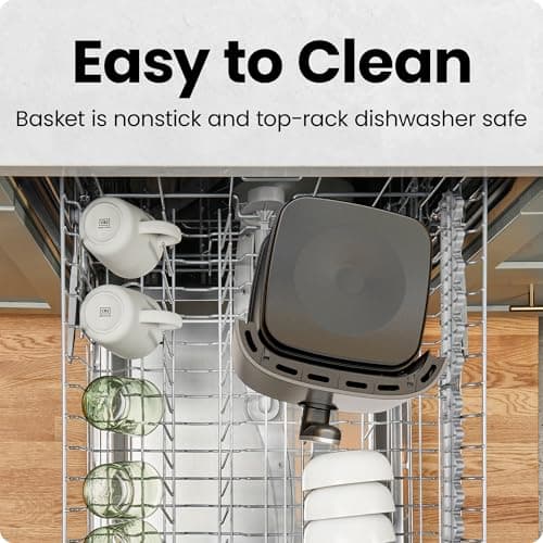 Chefman Air Fryer 8 Qt | TurboFry® 4-in-1 with 450°F Hi-Fry Option for Crispier Results | Bake, Dehydrate, Frozen | XL Nonstick Dishwasher-Safe Basket | Stainless Steel thumbnail 6