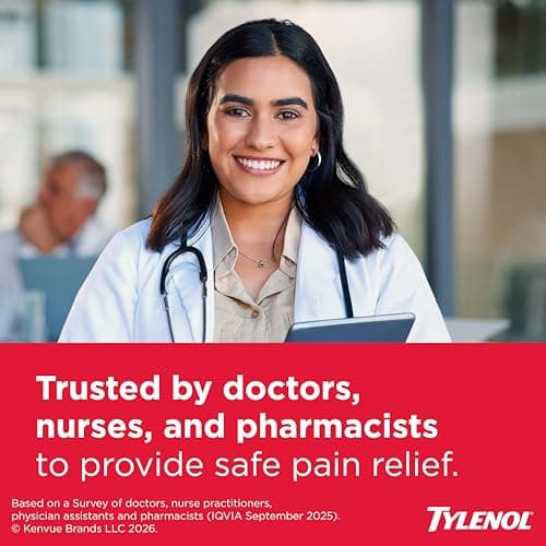 Tylenol Rapid Release Extra Strength Gelcaps, Acetaminophen 500 mg per Gel, Laser Drilled Holes Allow Fast, Strong Pain Relief, Fever Reducer, Gentle on Stomach, 100 Count Size thumbnail 4